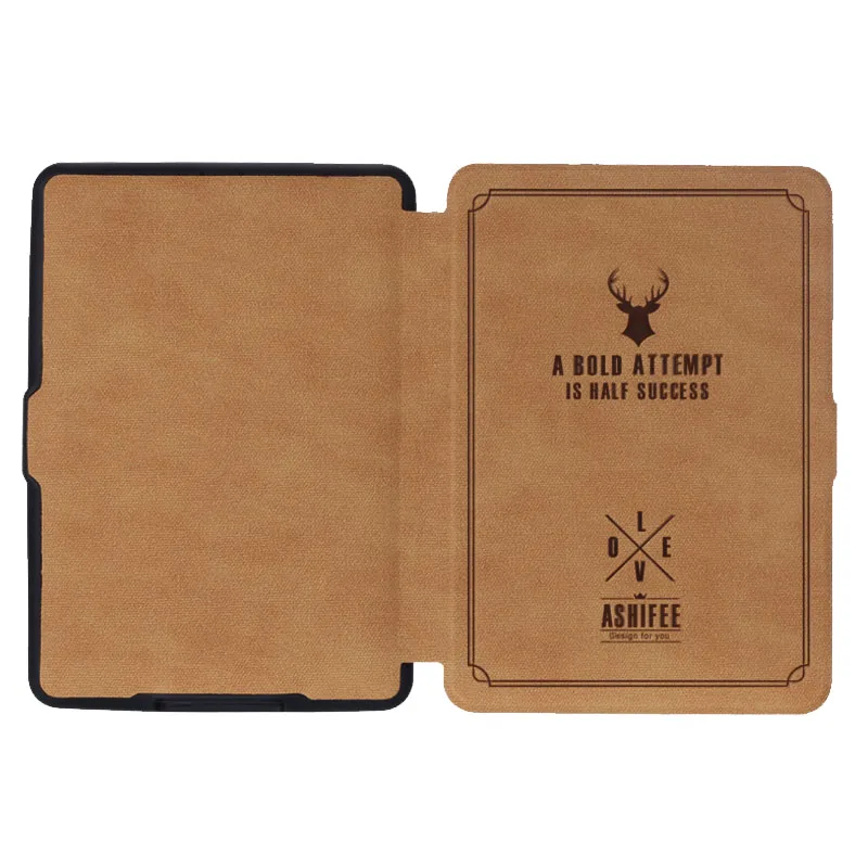 Slim For Amazon Kindle Paperwhite 1 2 3 Case Cartoon Deer Printed PU Leather Cover for Kindle Paperwhite 123 Ebook cover 6''     (10)
