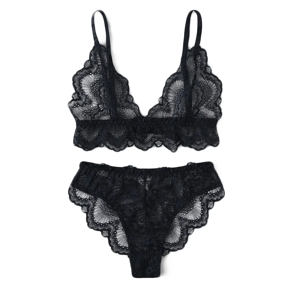 3XL 2019 Lace Sexy Bra Set Push Up Seamless Embroidery Bralette