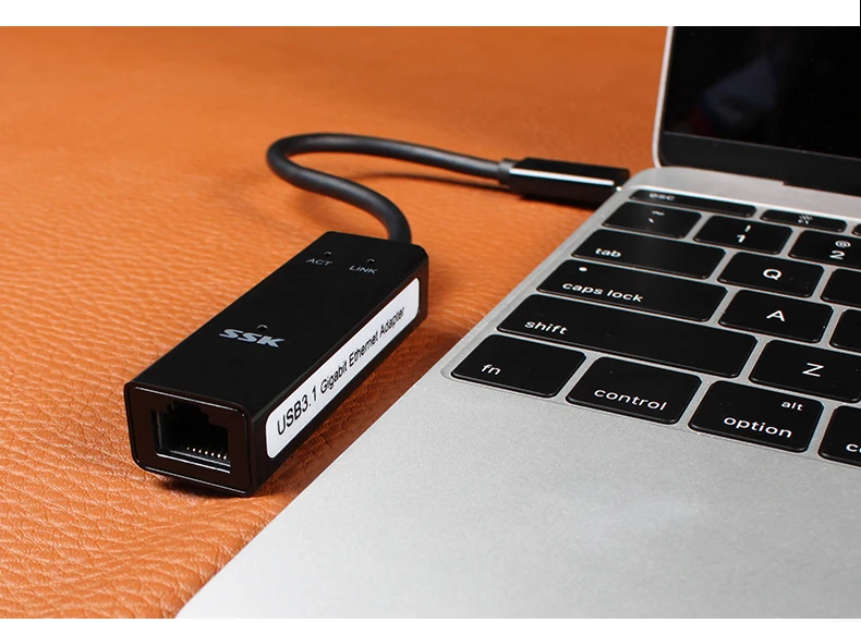 SSK SHU-C030 Внешний USB 3,1 type-C к Ethernet адаптер 10/100/1000 Мбит/с USB C к Ethernet адаптер RJ45 Lan адаптер для ноутбука