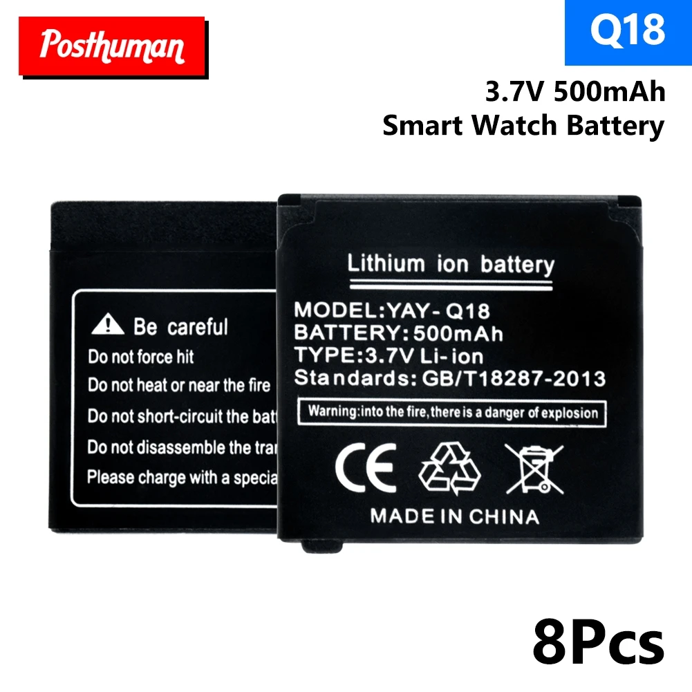 

POSTHUMAN For Q18 Smart Watch 500mAh 3.7V Rechargeable Lithium Batteries Spare Battery Li-ion Polymer Battery