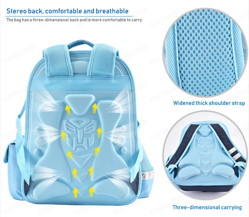 Трансформеры детский рюкзак От 4 до 8 лет школьная сумка для мальчиков Детский мультяшный рюкзак детская модная водонепроницаемая сумка