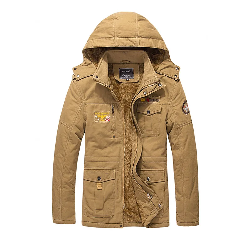 

Brand Winter Jacket Men Size 3XLï¼Œ 4XL Warm Thick Windbreaker High Quality Fleece Cotton-Padded Parkas Military Overcoat Clothing