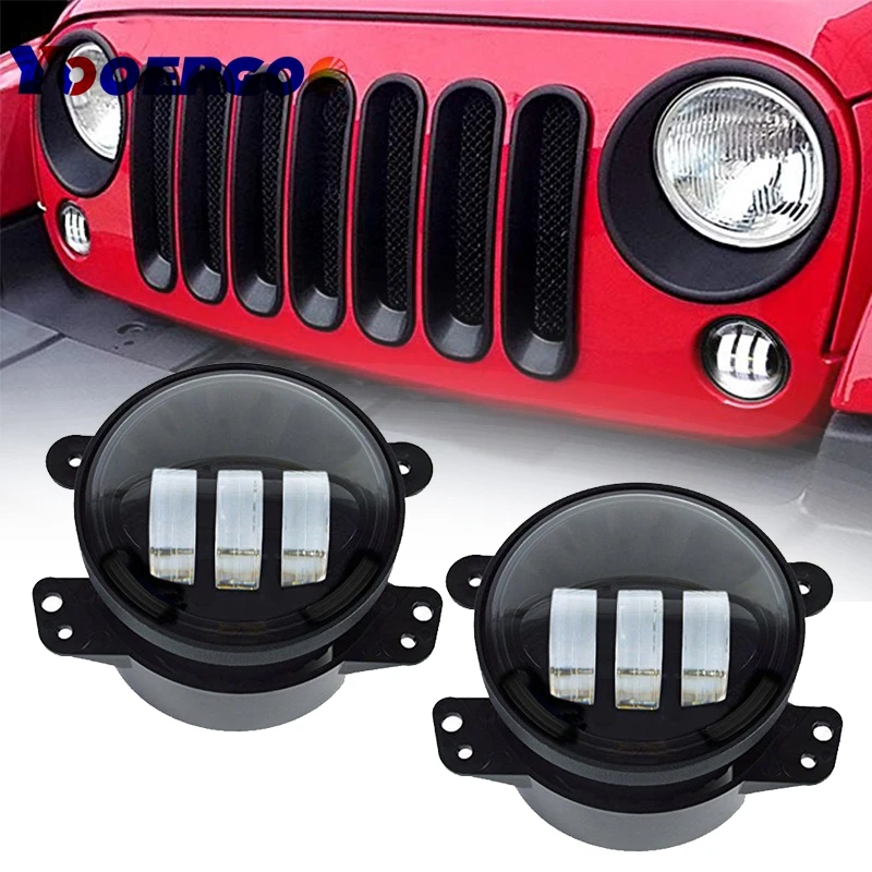 1 Pair hot sale Black 4 inch 30W Front Bumper Led Fog Light For Jeep
