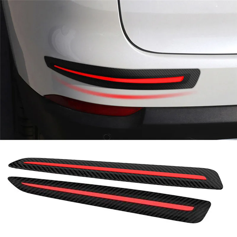 

2 PCS Car Front/Rear Edge Corner Guard Scratch Protection Strong Car Sticker Bumper Scratch Protection Decoration Strip#295177