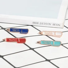 Ручка эмаль булавки брошь Канцтовары ежедневные поставки писатель Нагрудный значок Выпускной подарок 4 цвета ручка броши для папы студента(China)