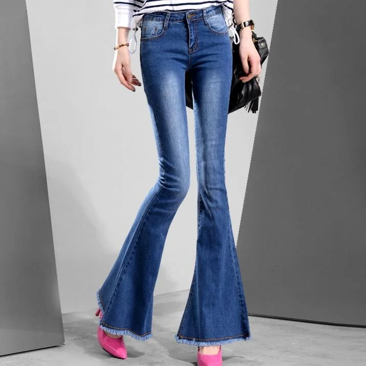 Online Buy Wholesale womens bell bottom jeans from China womens bell ...