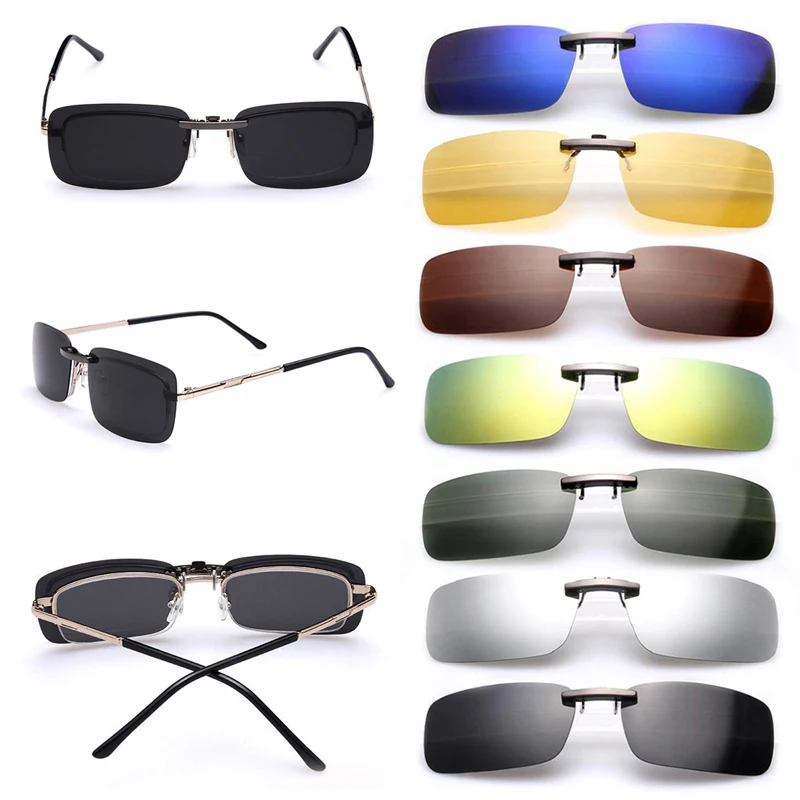 

Men's Women's Polarized Day Night Vision Clip On Lens Glasses Sunglasses Fashion