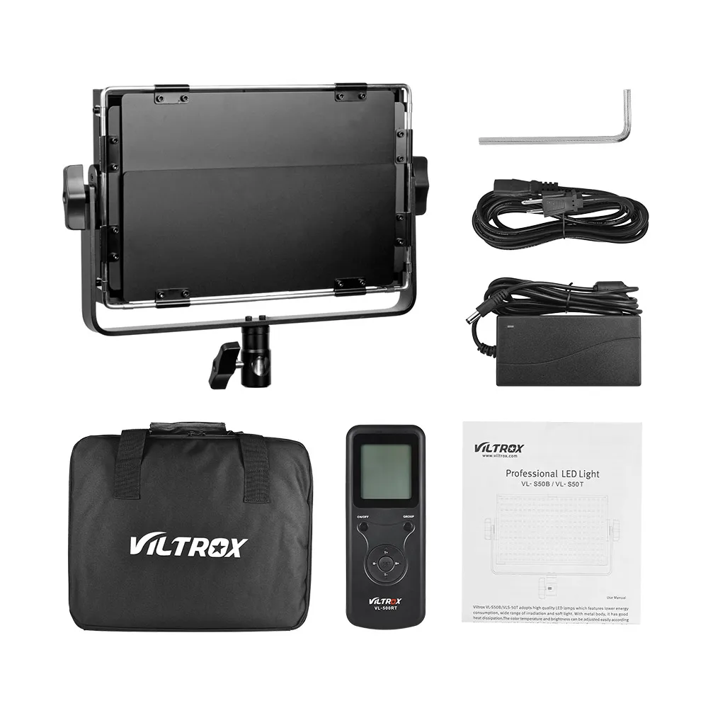 Viltrox VL-S50B 276 светодиодный США Plug видео Панель 50 W 5600 K CRI95 с Управление для Canon Nikon sony DSLR Камера видеокамеры Studio