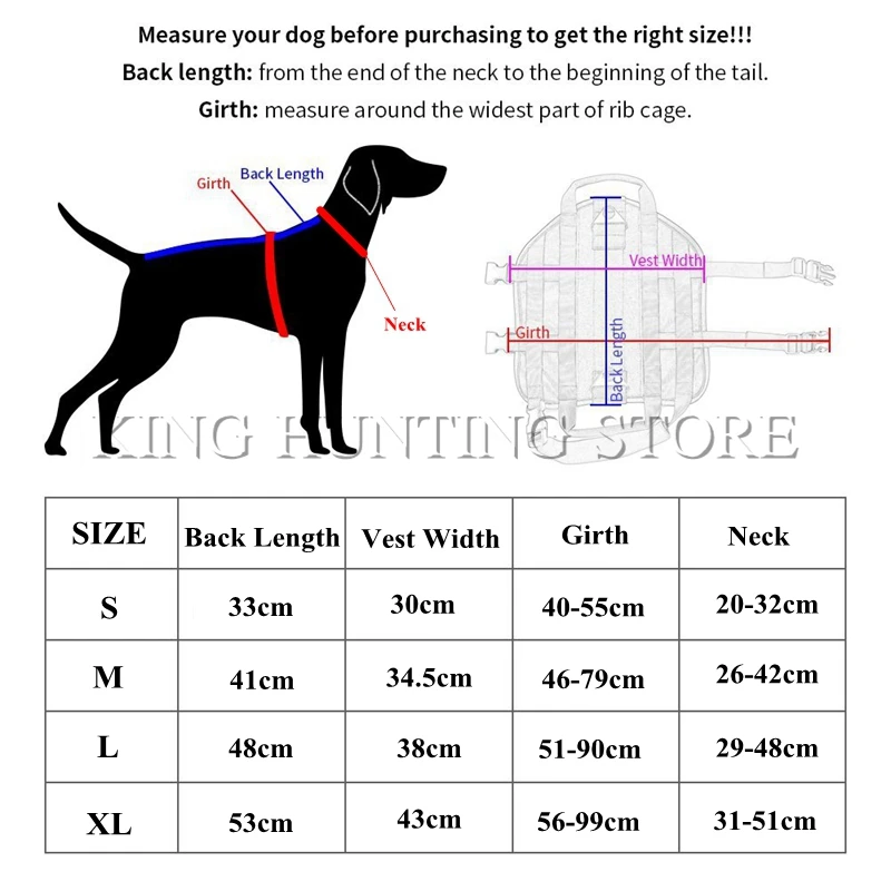Тактический охотничий К9 тренировочный жилет для собак, жилет для боевой собаки, M, L, XL