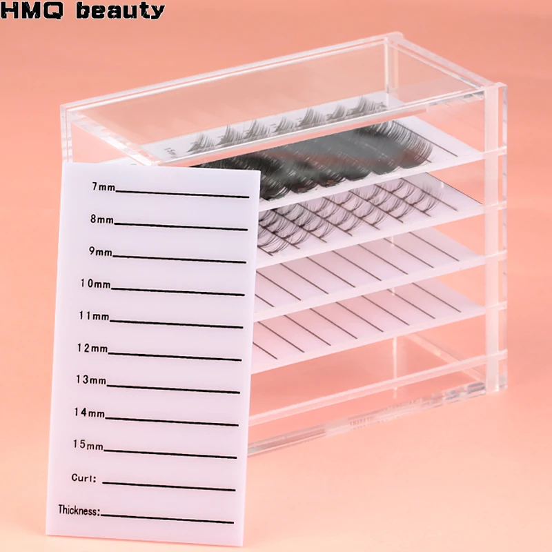 False Eyelashes Storage Box 5 Layers Acrylic Pallet Lash Holder For