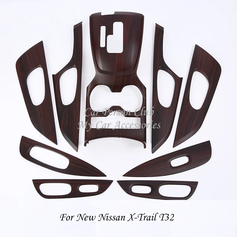 Аксессуары для интерьера- Nissan X-Trail Rogue T32 внутренняя панель переключения передач стеклянная крышка переключателя ABS наклейки для автомобиля