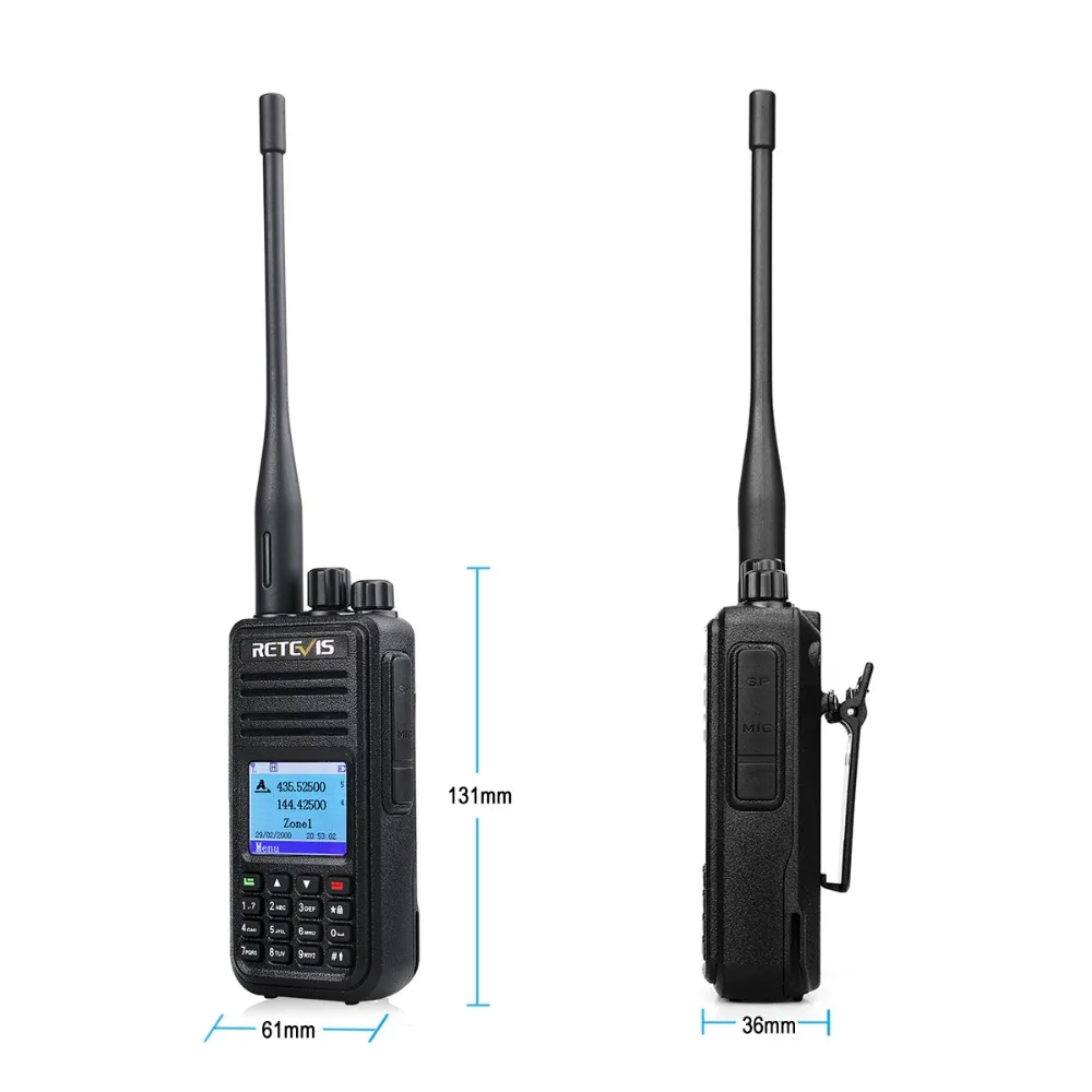 2 шт. Retevis RT3S DMR Двухдиапазонная цифровая рация VHF UHF gps Ham Радио Amador Hf трансивер портативная двухсторонняя радиостанция