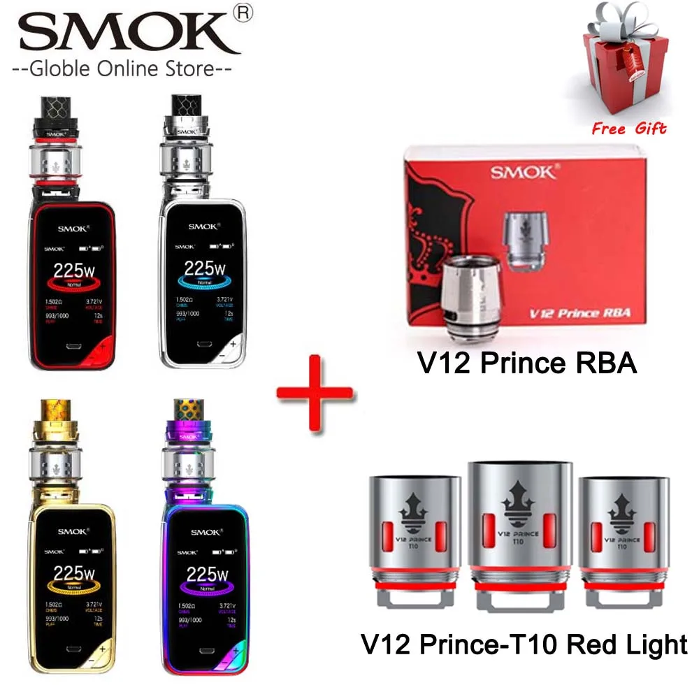 

100%Original SMOK X-PRIV Kit with 225W X PRIV Mod 8ml TFV12 Prince Tank Vaporizer Electronic Cigarette VAPE Kit VS SMOK G Priv 2