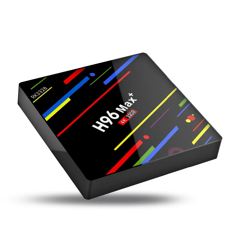H96 MAX Plus Android 8.1 TV Box RK3328 Quad Core 4GB+32GB USB 3.0 Smart TV Box 2.4GHz WiFi 3D 4K H.265 Set Top Box Media Player