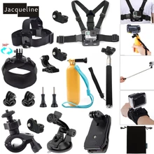 Jacqueline для Gopro HERO 5 4 3+ 3/комплект аксессуаров для экшн-камеры sony HDR AS20 AS200V AS30V AS100V AZ1 mini FDR-X1000V/W 4 k