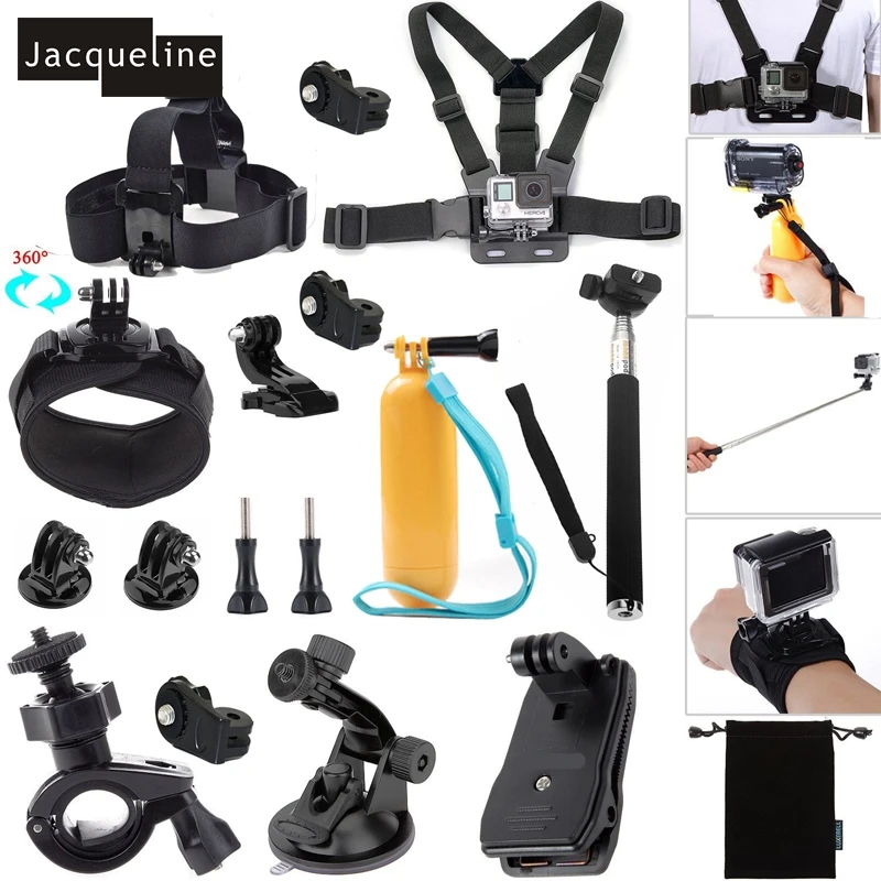 Wholesale For Gopro HERO/Ion Air Pro/Xiaomi Yi Kit Accessories for Sony Action Cam HDR AS20 AS200V AS30V AS100V AZ1 mini FDR-X1000V/W 4 k Buy Cheap For Gopro HERO/Ion Air Pro/Xiaomi Yi Kit Accessories for Sony Action Cam HDR AS20 AS200V AS30V AS100V AZ1 mini FDR-X1000V/W 4 k