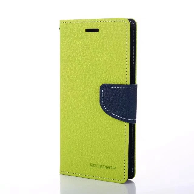 Двухцветный кожаный чехол-книжка Goospery для iPhone 11 Pro XS Max XR X 8 7 6 6s Plus 5S SE чехол для телефона s - Цвет: Green