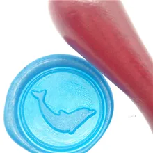 Винтажное милое изображение на заказ с изображением дельфина логотип Свадебное приглашение восковое уплотнение штамп палисандр ручка набор