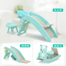 3 в 1 качалка Лошадь горка детская домашняя комбинация с музыкальным От 1 до 3 лет Троян качающийся автомобиль игрушка Дети качели горка