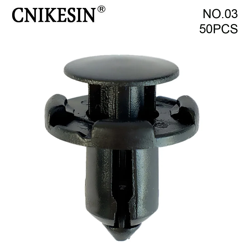 CNIKESIN 50PCS 9 Mm Auto Plastic Rivet Retainer Fasteners Clip Car 