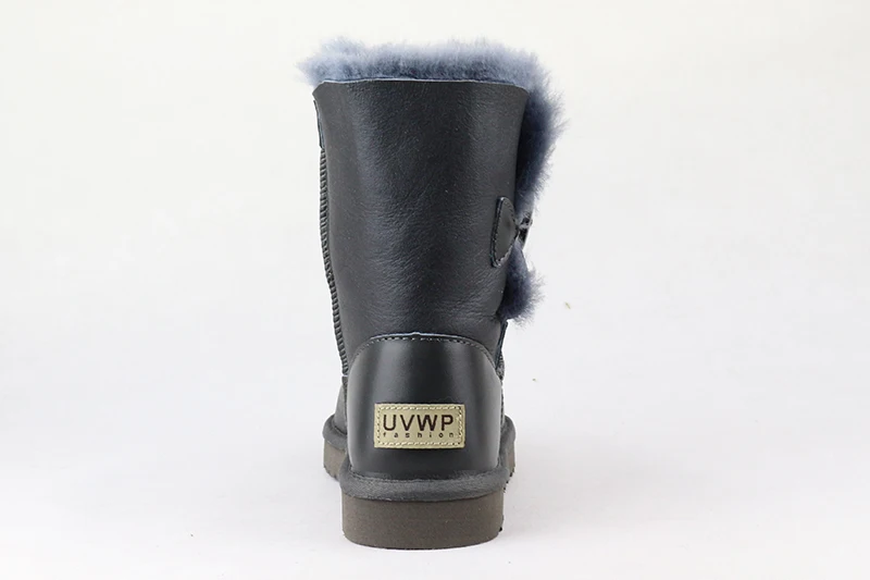 UVWP/модные водонепроницаемые женские зимние ботинки; зимние ботинки из натуральной овечьей кожи; натуральный мех; теплая шерсть; женские ботинки