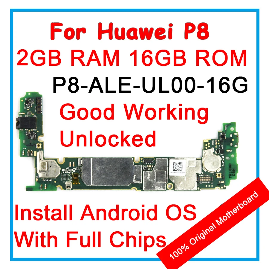 

P8-ALE-UL00-16G For Huawei P8 Lite 100% Unlocked Original Motherboard 16GB ROM Mainboard Android OS Logic Board With Full Chip