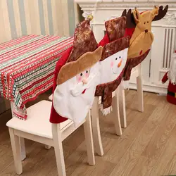 Распродажа обеденный стул крышка Рождество мультфильм стиль ткань нетканый чехол домашний текстиль покрывала офис крышка компьютера