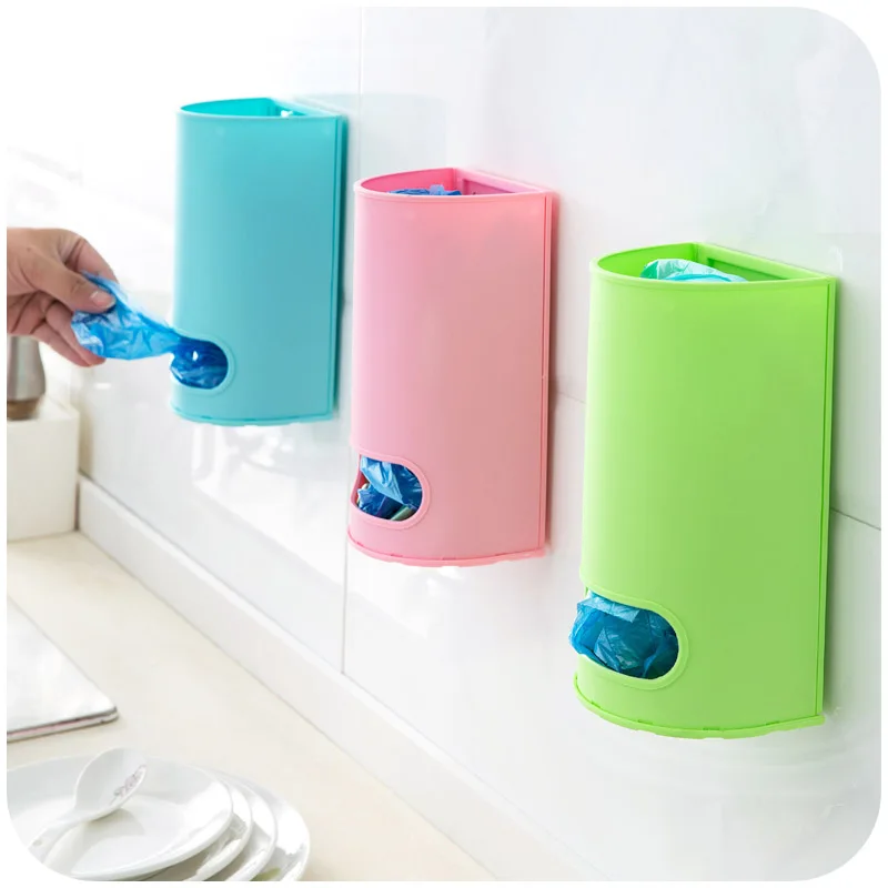 

2pcs DIY bag hanging organizer garbage bags storage box Hanging Decimation Boxes rack home storage