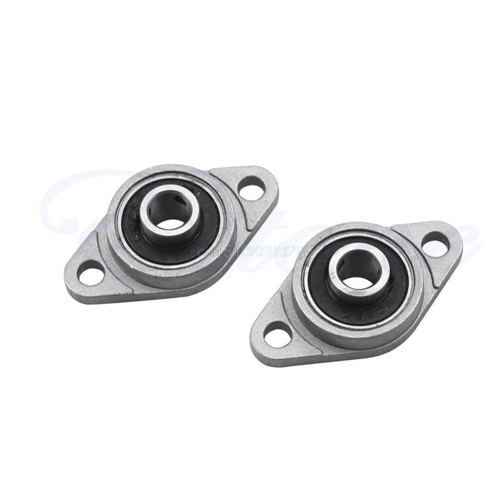 2Pcs 8mm Bore Diameter KFL08 Pillow Block Bearing Flange Rhombic Bearings New