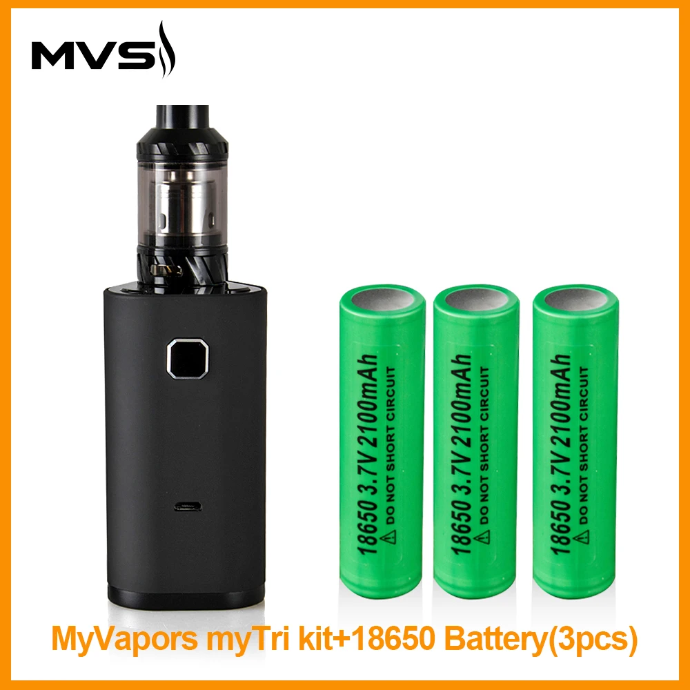 

[RU/US]Original MyVapors myTri Kit with KAGE Atomizer By 3PCS 18650 Battery Output 300W WT-H2/WT-V3 Coil Vpae Kit E-Cig