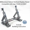 Soporte de exhibición Vertical de Falcon represivo Compatible con Lego 75105 y 05007 bloques de construcción ladrillos con instrucciones de construcción ► Foto 2/5