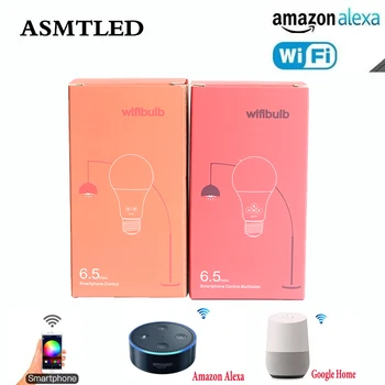 

WIFI LED Bulb Magic Home CW WW RGBW E27 6.5W Dimmable Group LED Lamp light AC 85-265V Smart Works With Amazon Alexa Google Home