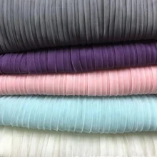 Однотонная плиссированная пряжа, плиссированная дизайнерская ткань, эластичное кружево, модная перспективная газовая ткань в сложенном виде, 5 цветов