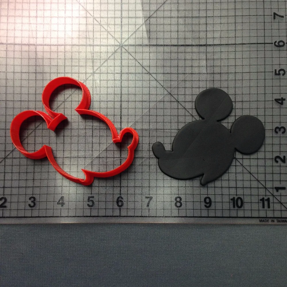 Kartun Mickey Mouse Kepala Tangan Seri Busur Custom Made 3D Dicetak
