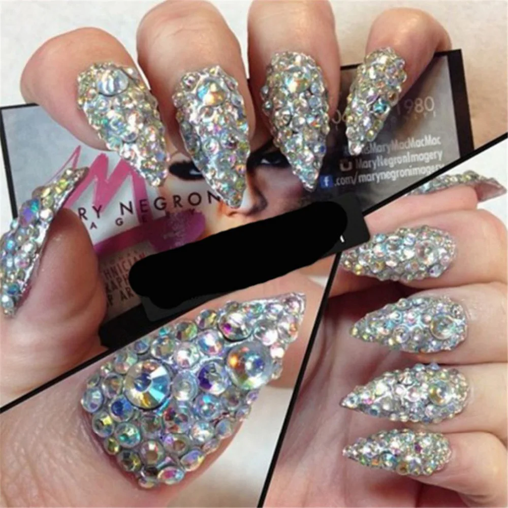 Ногтей «ромашка» Для лаков Кристалл Блеск Rhinestone DIY 3D Nail Art украшения блеск Gem Jewelry ослепительно акриловые алмазного