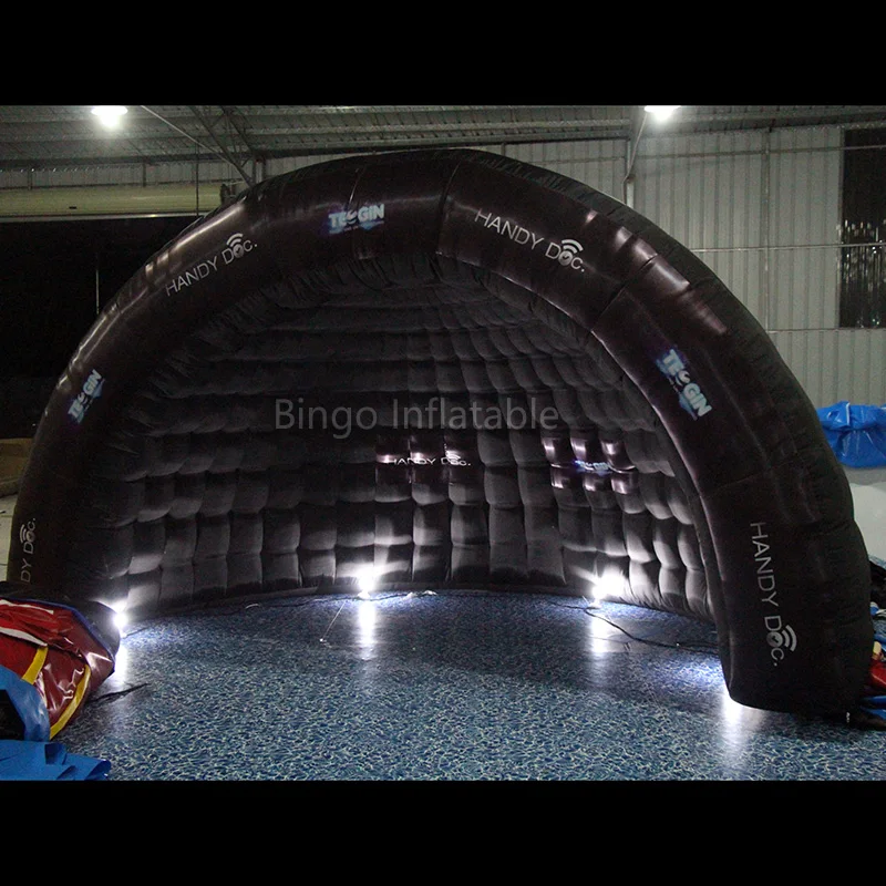 5X2.5X3M Black Inflatable Half Dome Light tent Inflatable Event Party Dome Igloo Tent for Outdoor A