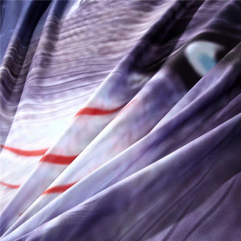 Постельные принадлежности набор пододеяльников для пуховых одеял Прохладный аниме печатных личности моды серии полиэстер 3D узор 3 шт/4 шт двойной полный костюм 5 размер