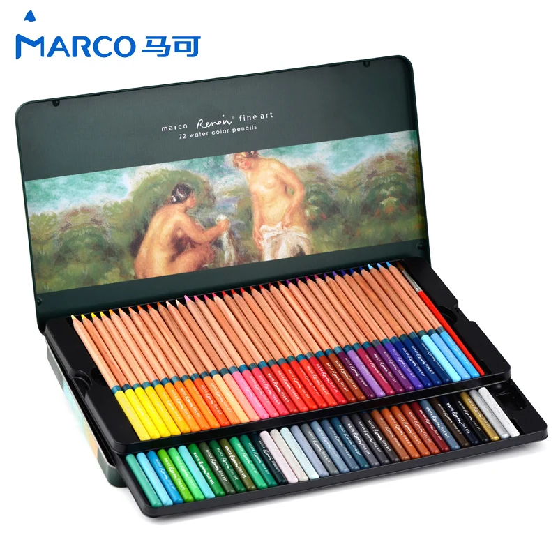 Marco Raffine Fine Art Colored Pencils 72 Set 48 Colors Drawing