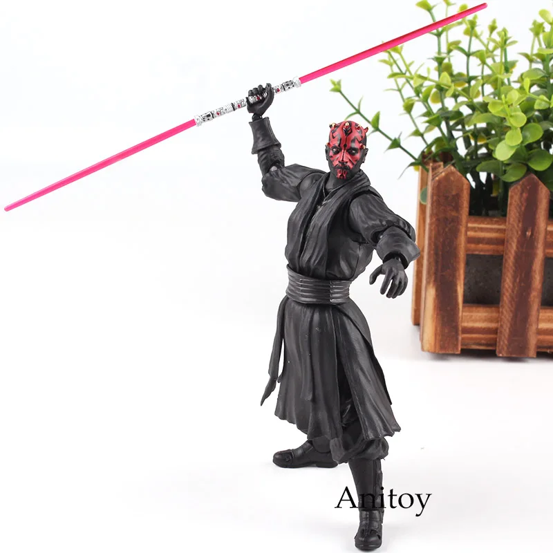 

SHF Star Wars Figure Star War Toy Darth Maul Action Figure Darth Maul Figurats With Lightsaber Doll Figurine 14.5cm
