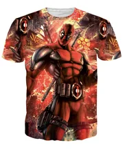 2016 Deadpool T-shirt Homme Amerikanischen Comic Badass Anime Bape 3D T-shirt Casual t-shirts tops Hip Hop T-shirt Homme