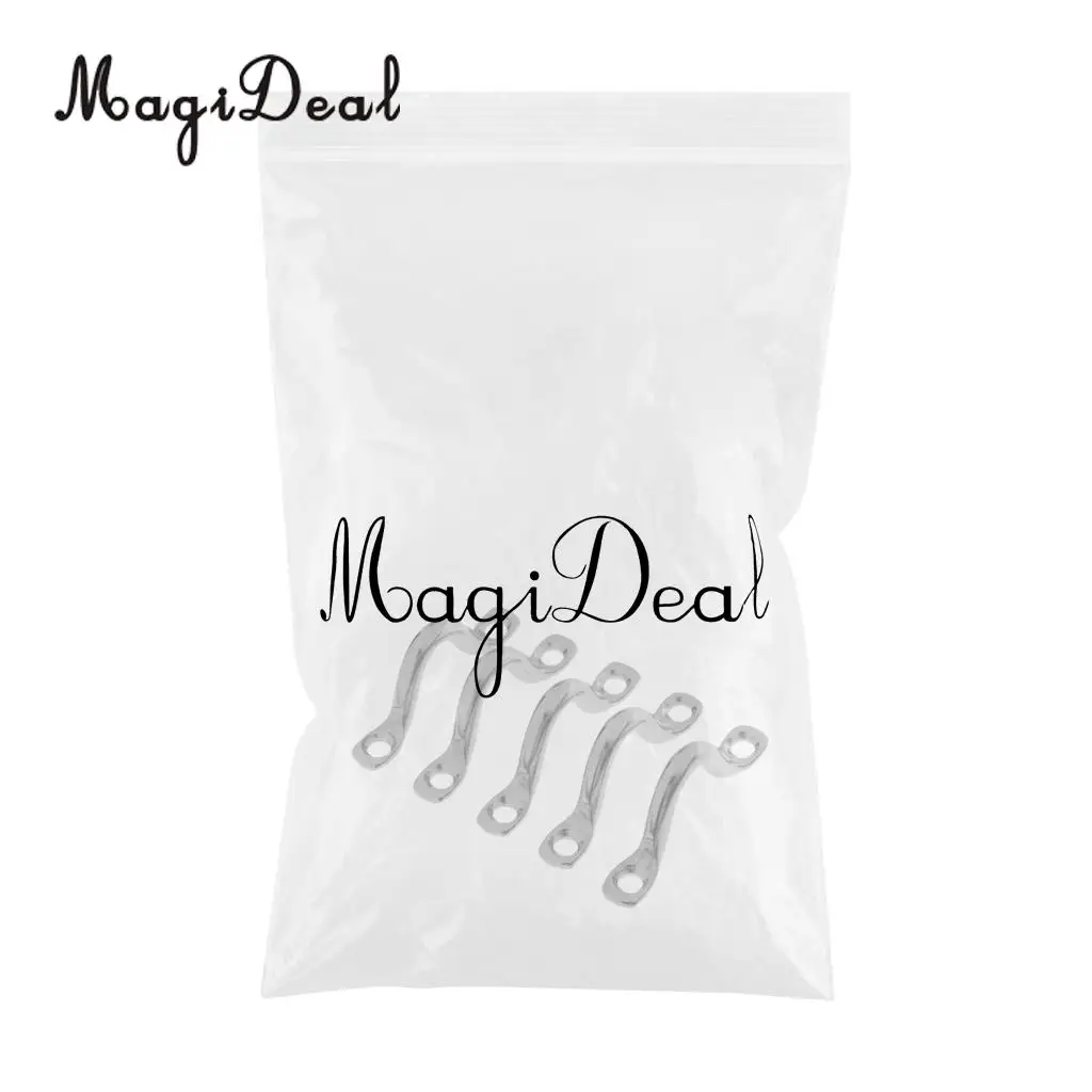 MagiDeal 5 Piece Stainless Steel Pad Eye Straps Tie Down Anchor Deck Loops 52 x 17mm/58 x 21mm