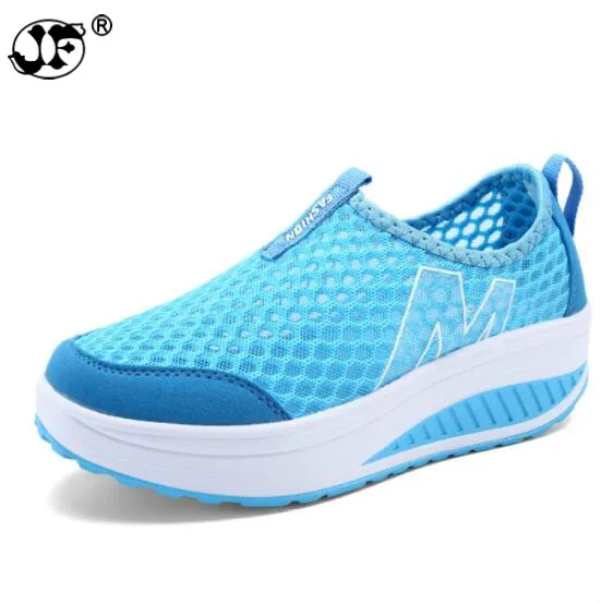 

Height Increasing Summer Air Mesh Shoes Women's Casual Shoes Fashion Walking Shoes Women Swing Wedges Shoes Breathable fyu89