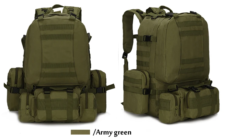 Militares do Exército Bolsa de Desporto ao ar Livre dos Homens 4 em 1 Tático Mochila Bolsas Molle Acampamento Caminhadas Viagem Escalada 50l Mod. 1260286 27 Cheap Mochilas escal.