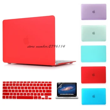 

Notebook sleeve Matte Case New Air 11 Air 13 Pro 13 Pro 15'' New Retina 12 13 15 for macbook Keyboard Cover+Screen Protector