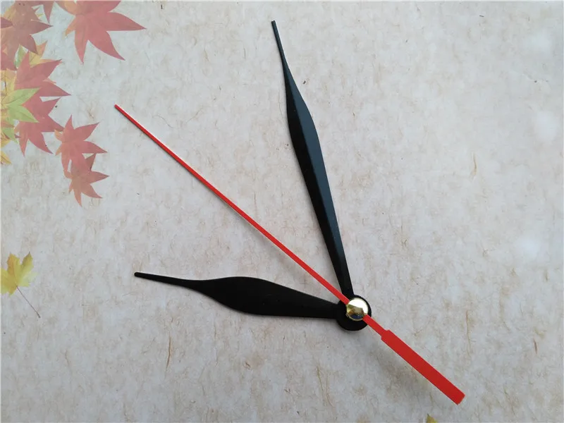 50 комплектов черные металлические кварцевые часы стрелы с красной секундной рукой для DIY ваши настенные часы руки