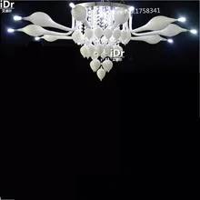 Diameter 1100mm living room Europe round crystal Chandeliers creative stainless steel round led lamps Swan