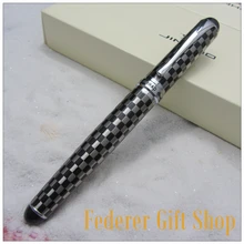 Jinhao J50 Chessboard pattern Stainless Steel Rollerball Pen metal Gift Ball 6 Color Optional