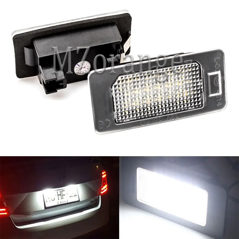 

2PCS LED Number License Plate Light For Skoda Fabia II 5J Combi Facelift Superb 3T B6/3T5 Wagon Yeti 5L 2003-2015 Canbus