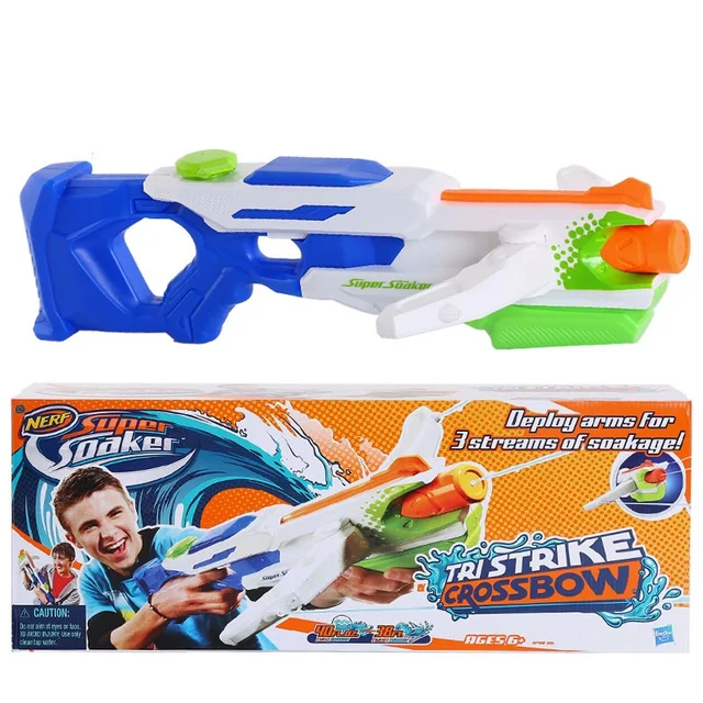 Licensed High Qulity Nerf Super Soaker Tri Strike Crossbow Water Gun Blaster Toyin Toy Guns
