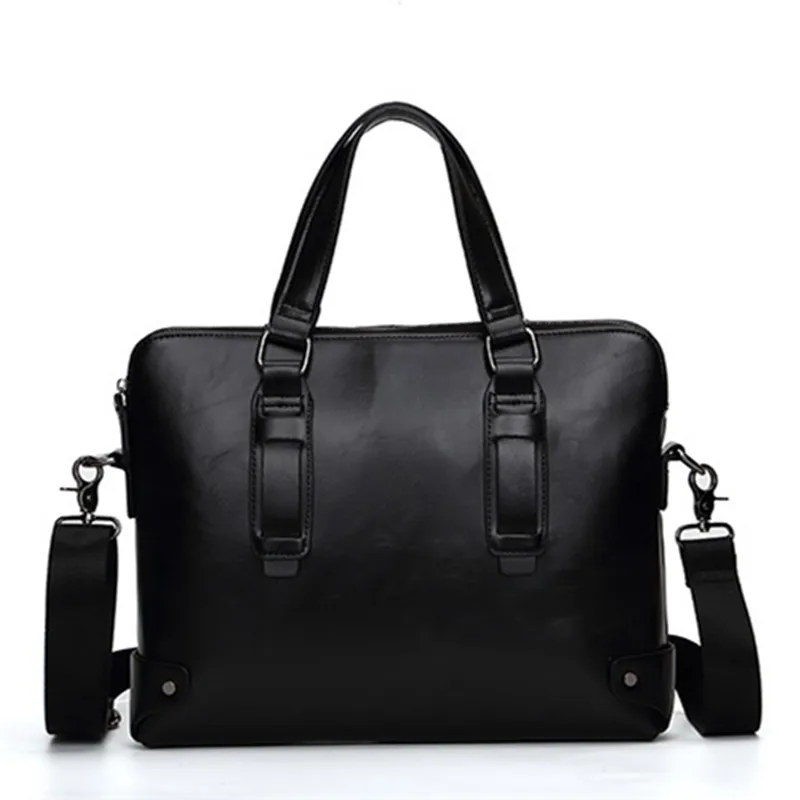 2018 Men fashion Leather 13 inch Laptop briefcases handbag Business